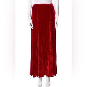 Alice + Olivia Athena Double-Slit Velvet Maxi Skirt